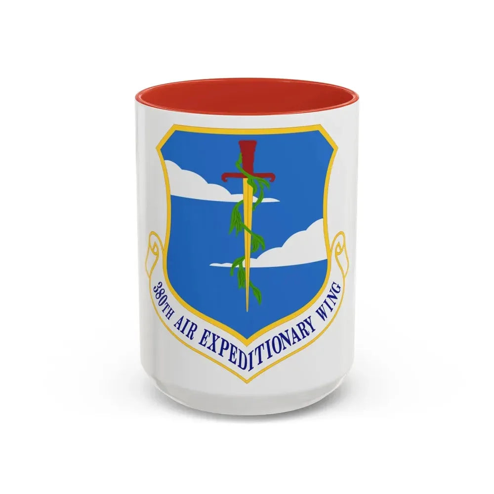 380th Air Expeditionary Wing (U.S. Air Force) Accent Coffee Mug 15oz Red - Go Mug Yourself