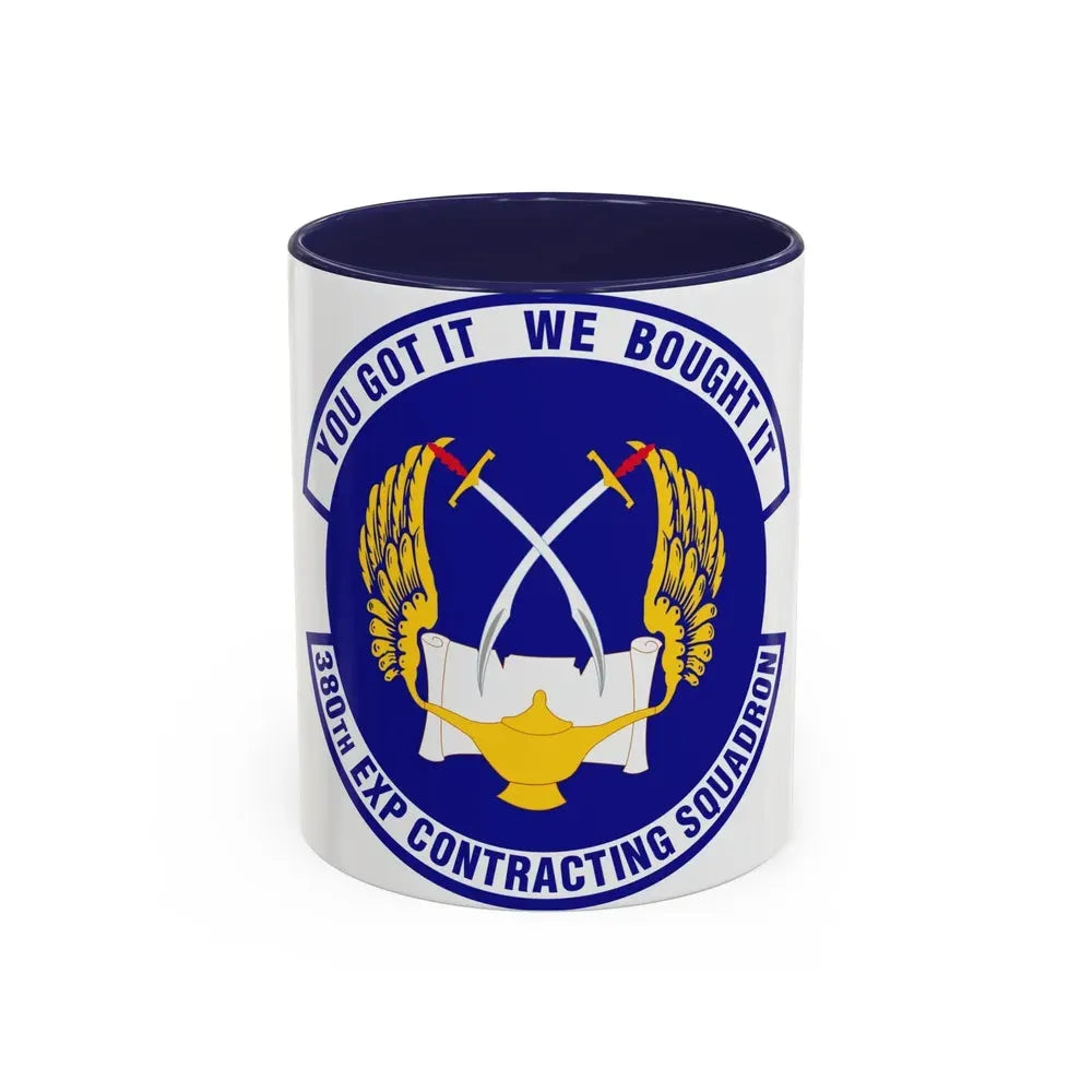 380th Expeditionary Contracting Squadron (U.S. Air Force) Accent Coffee Mug 11oz Navy - Go Mug Yourself