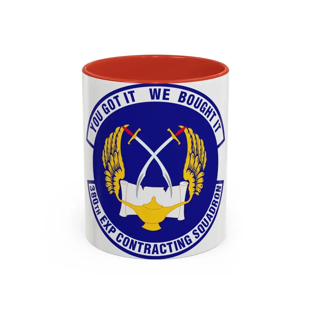 380th Expeditionary Contracting Squadron (U.S. Air Force) Accent Coffee Mug 11oz Red - Go Mug Yourself