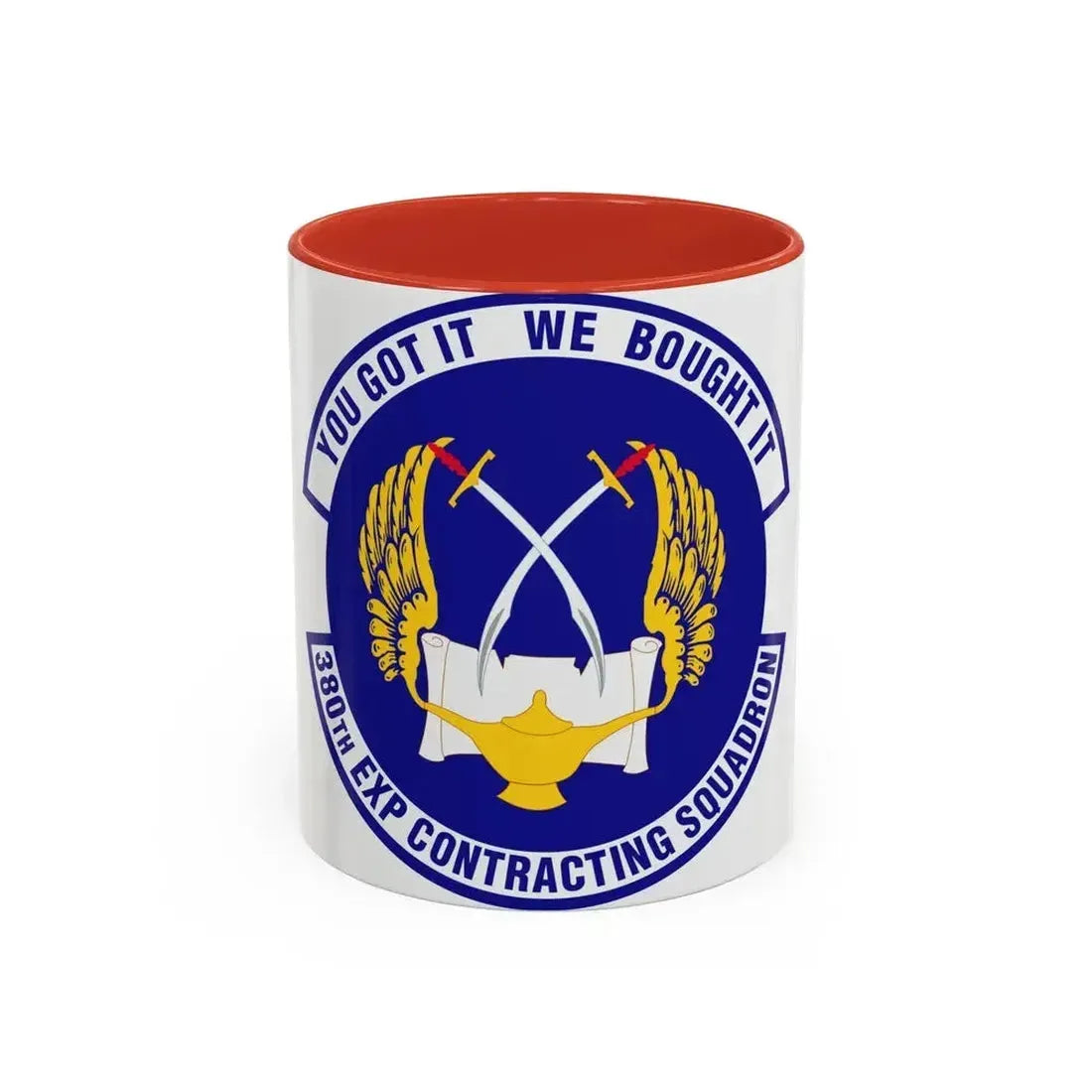 380th Expeditionary Contracting Squadron (U.S. Air Force) Accent Coffee Mug 11oz Red - Go Mug Yourself