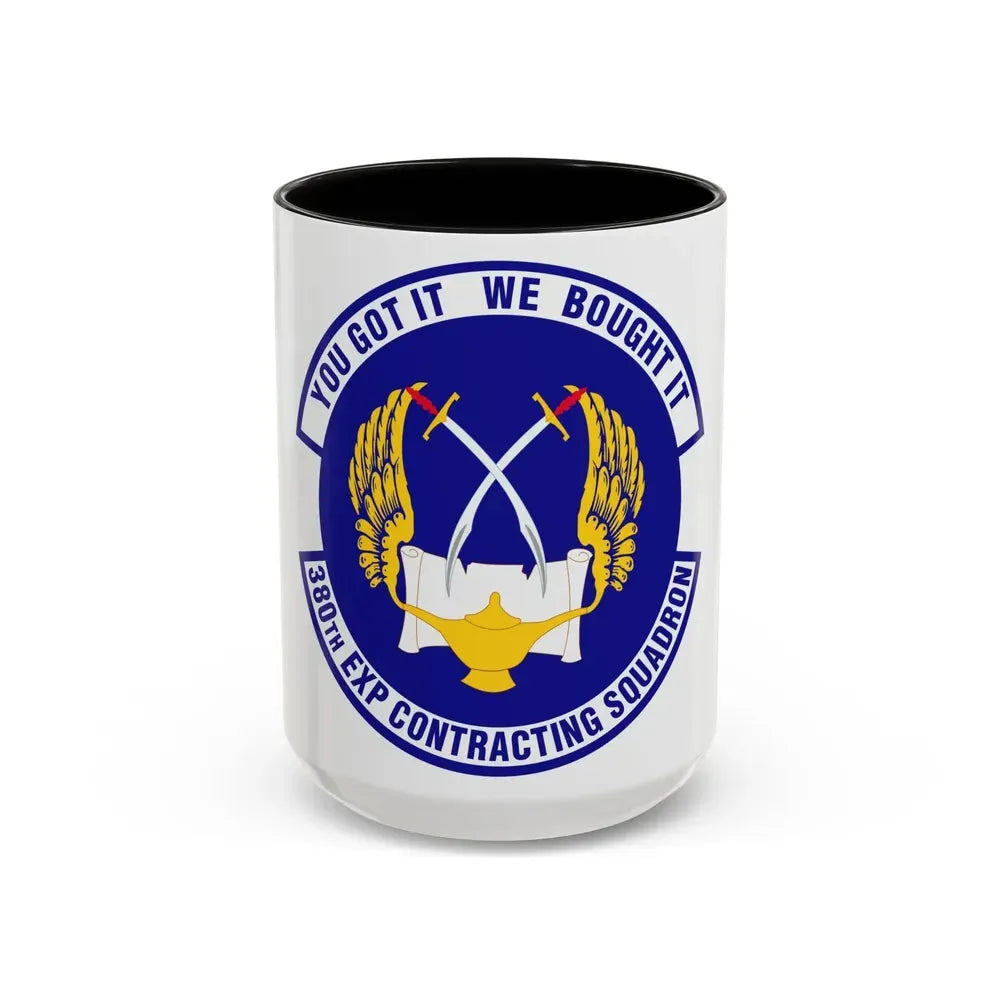 380th Expeditionary Contracting Squadron (U.S. Air Force) Accent Coffee Mug 15oz Black - Go Mug Yourself