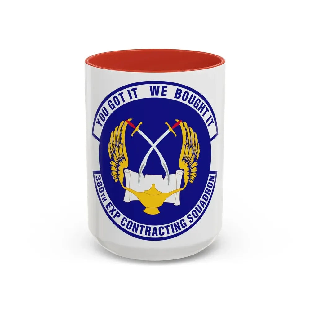 380th Expeditionary Contracting Squadron (U.S. Air Force) Accent Coffee Mug 15oz Red - Go Mug Yourself