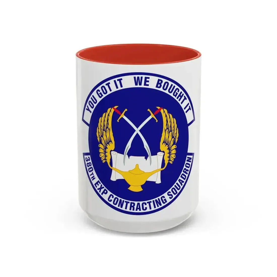 380th Expeditionary Contracting Squadron (U.S. Air Force) Accent Coffee Mug 15oz Red - Go Mug Yourself