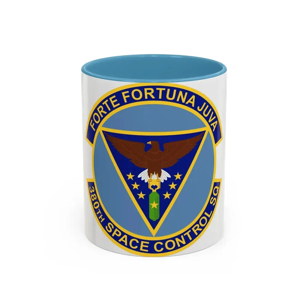 380th Space Control Squadron (U.S. Air Force) Accent Coffee Mug 11oz Light Blue - Go Mug Yourself