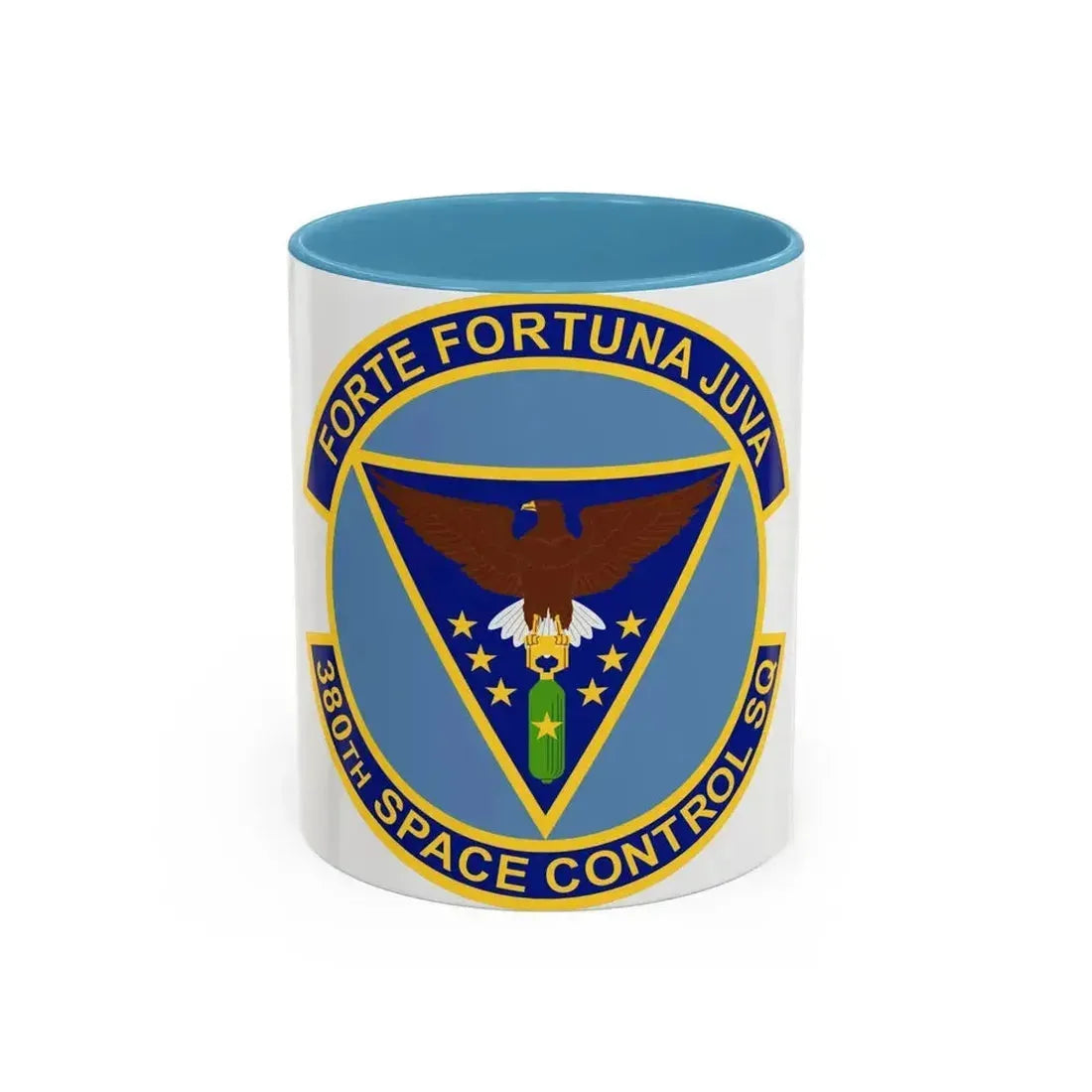 380th Space Control Squadron (U.S. Air Force) Accent Coffee Mug 11oz Light Blue - Go Mug Yourself