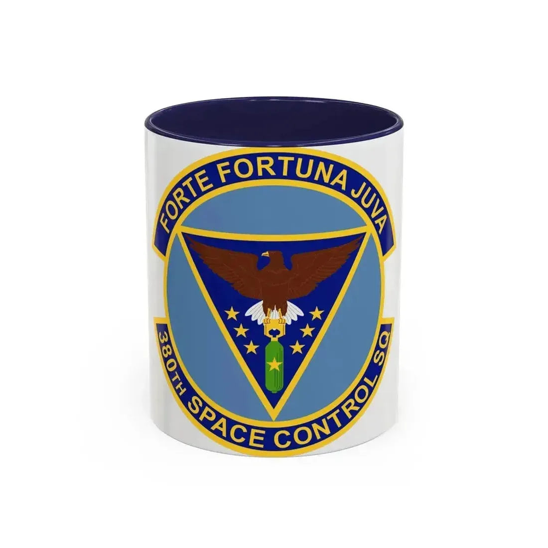 380th Space Control Squadron (U.S. Air Force) Accent Coffee Mug 11oz Navy - Go Mug Yourself
