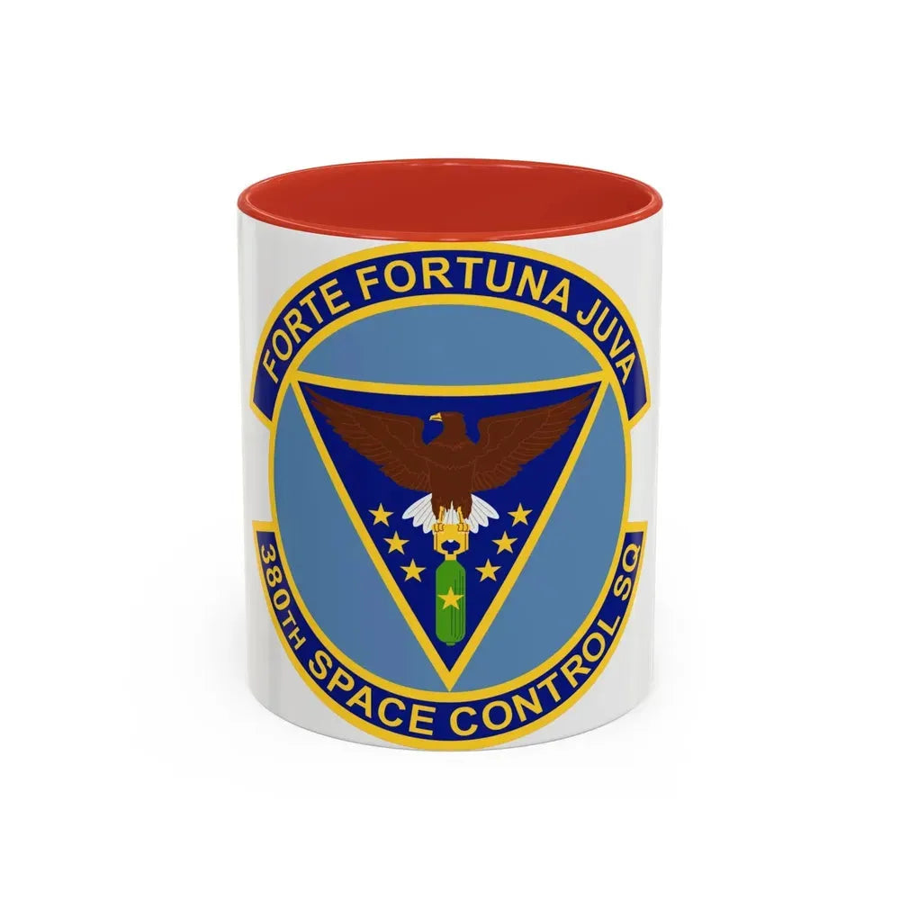 380th Space Control Squadron (U.S. Air Force) Accent Coffee Mug 11oz Red - Go Mug Yourself