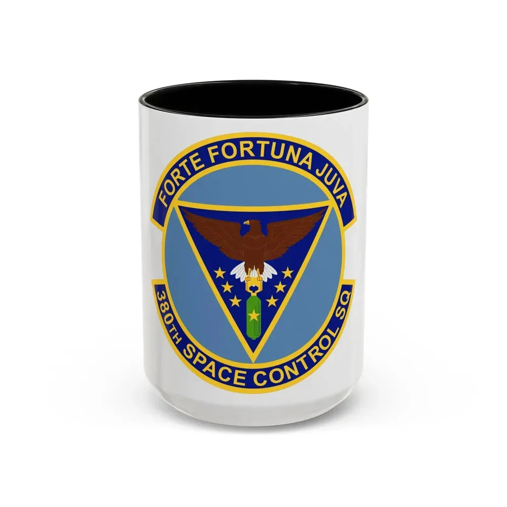 380th Space Control Squadron (U.S. Air Force) Accent Coffee Mug 15oz Black - Go Mug Yourself