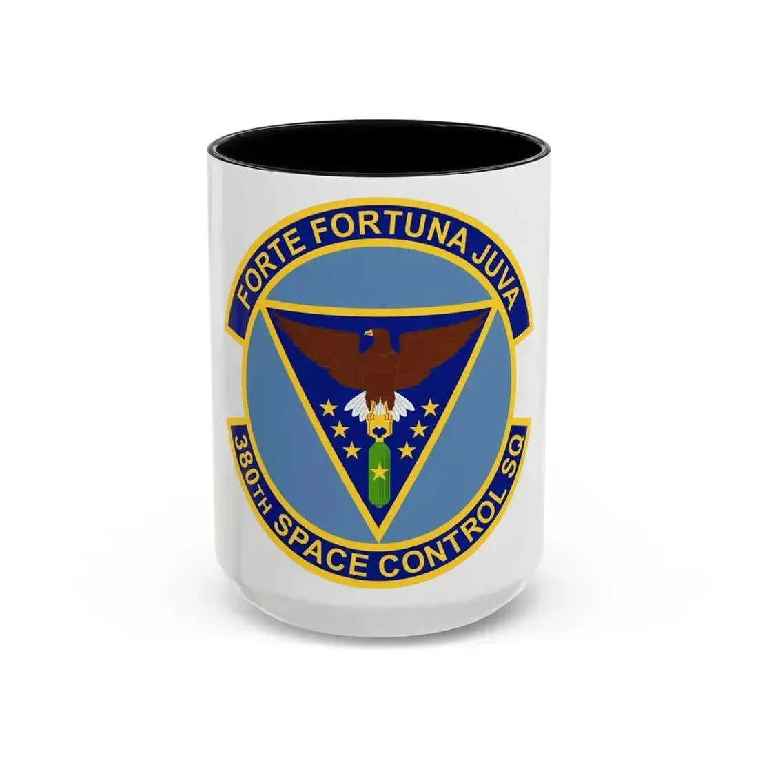380th Space Control Squadron (U.S. Air Force) Accent Coffee Mug 15oz Black - Go Mug Yourself