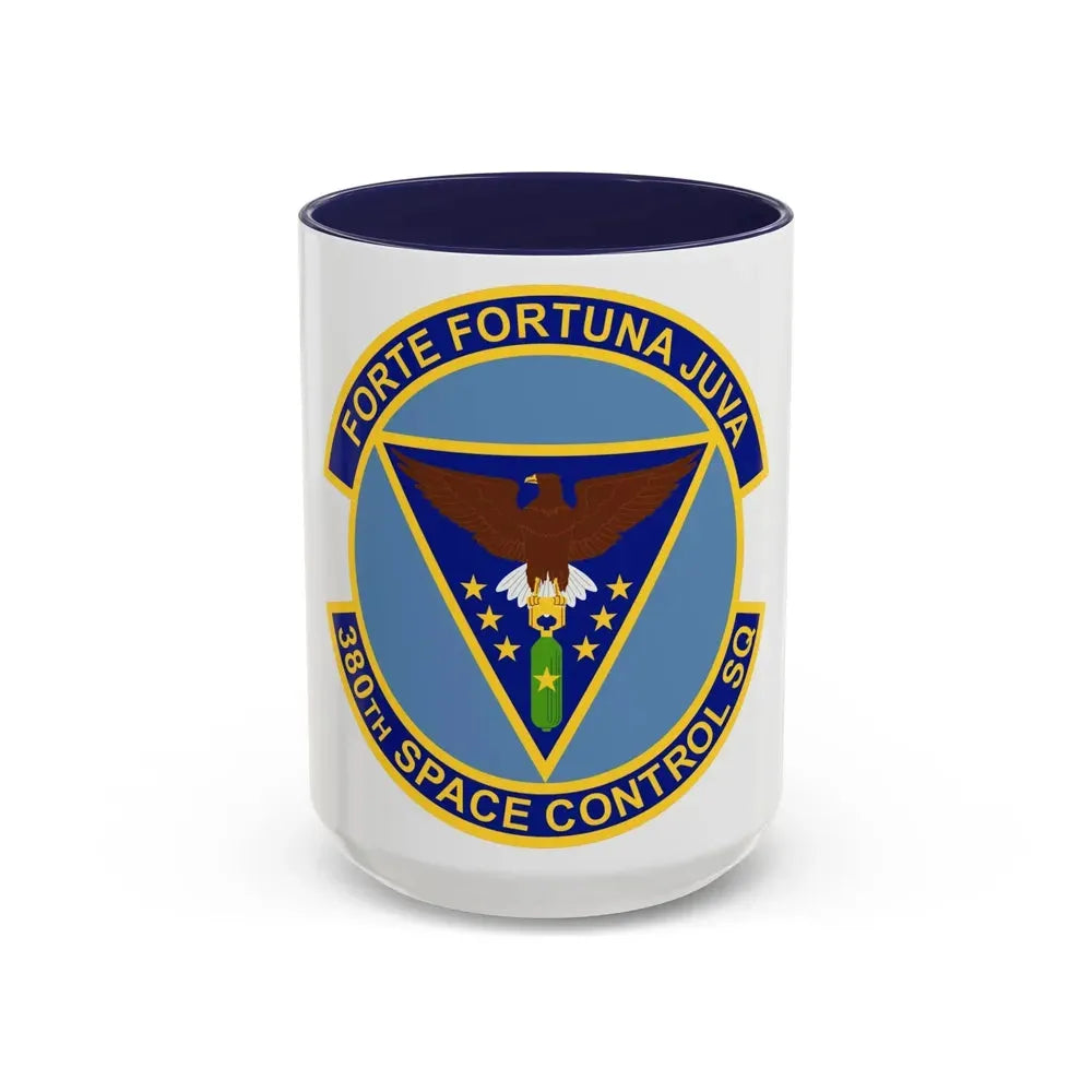 380th Space Control Squadron (U.S. Air Force) Accent Coffee Mug 15oz Navy - Go Mug Yourself