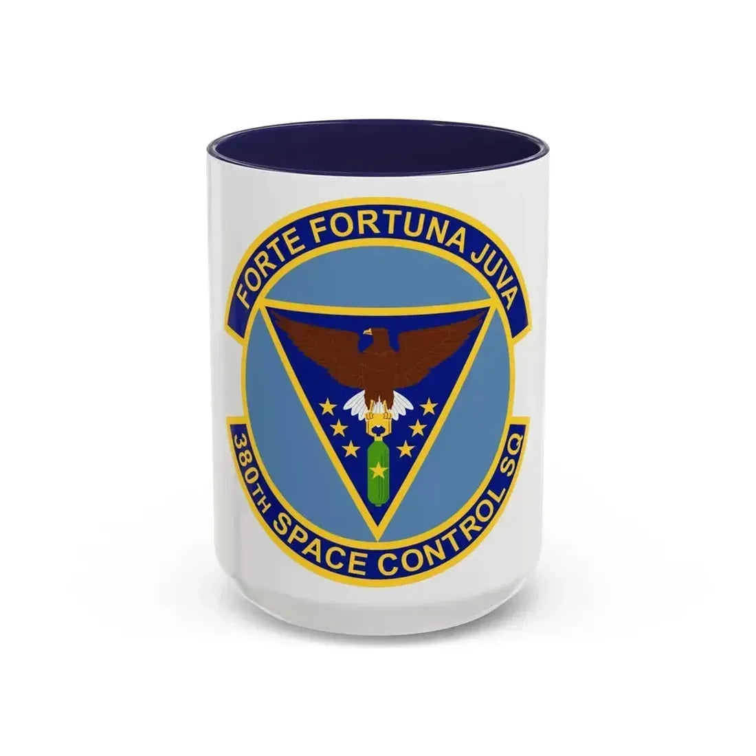 380th Space Control Squadron (U.S. Air Force) Accent Coffee Mug 15oz Navy - Go Mug Yourself