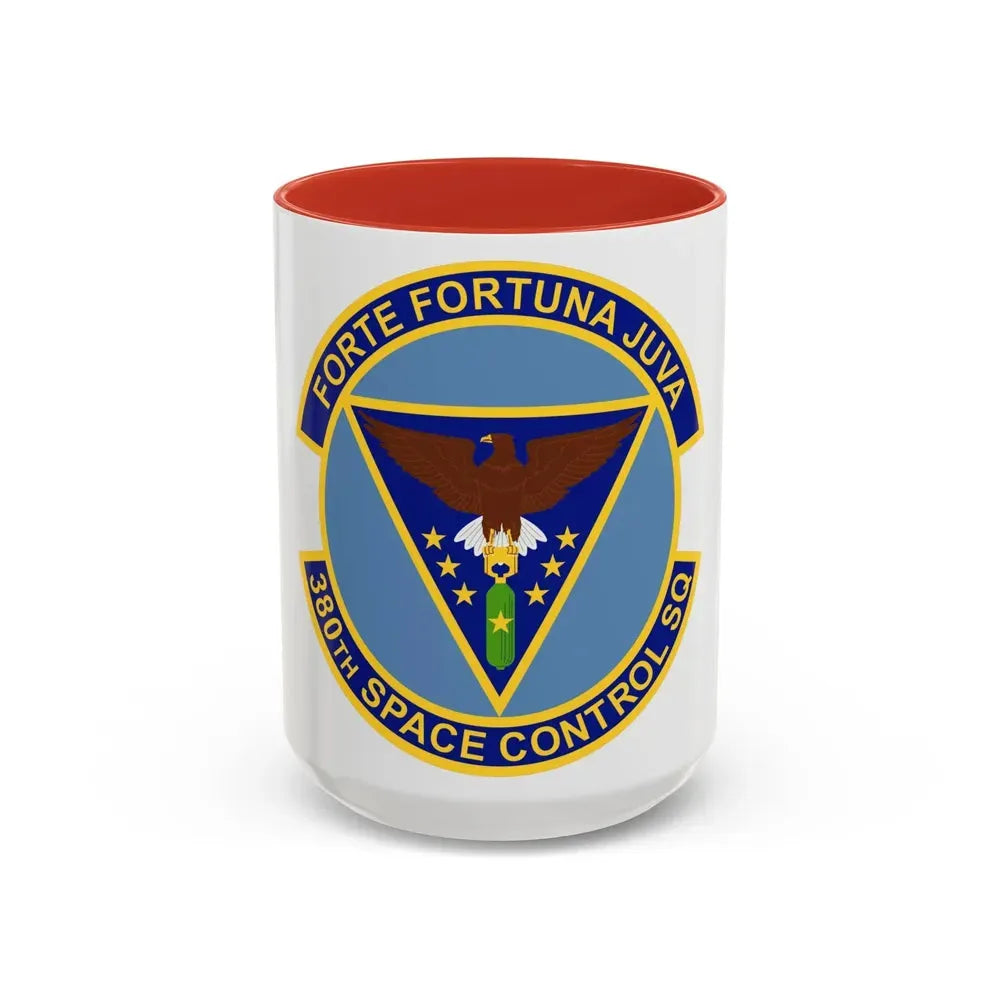 380th Space Control Squadron (U.S. Air Force) Accent Coffee Mug 15oz Red - Go Mug Yourself