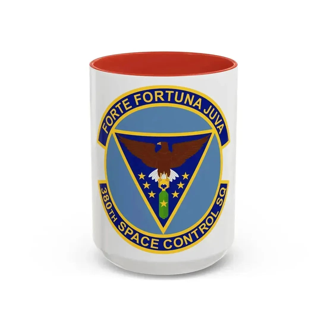 380th Space Control Squadron (U.S. Air Force) Accent Coffee Mug 15oz Red - Go Mug Yourself