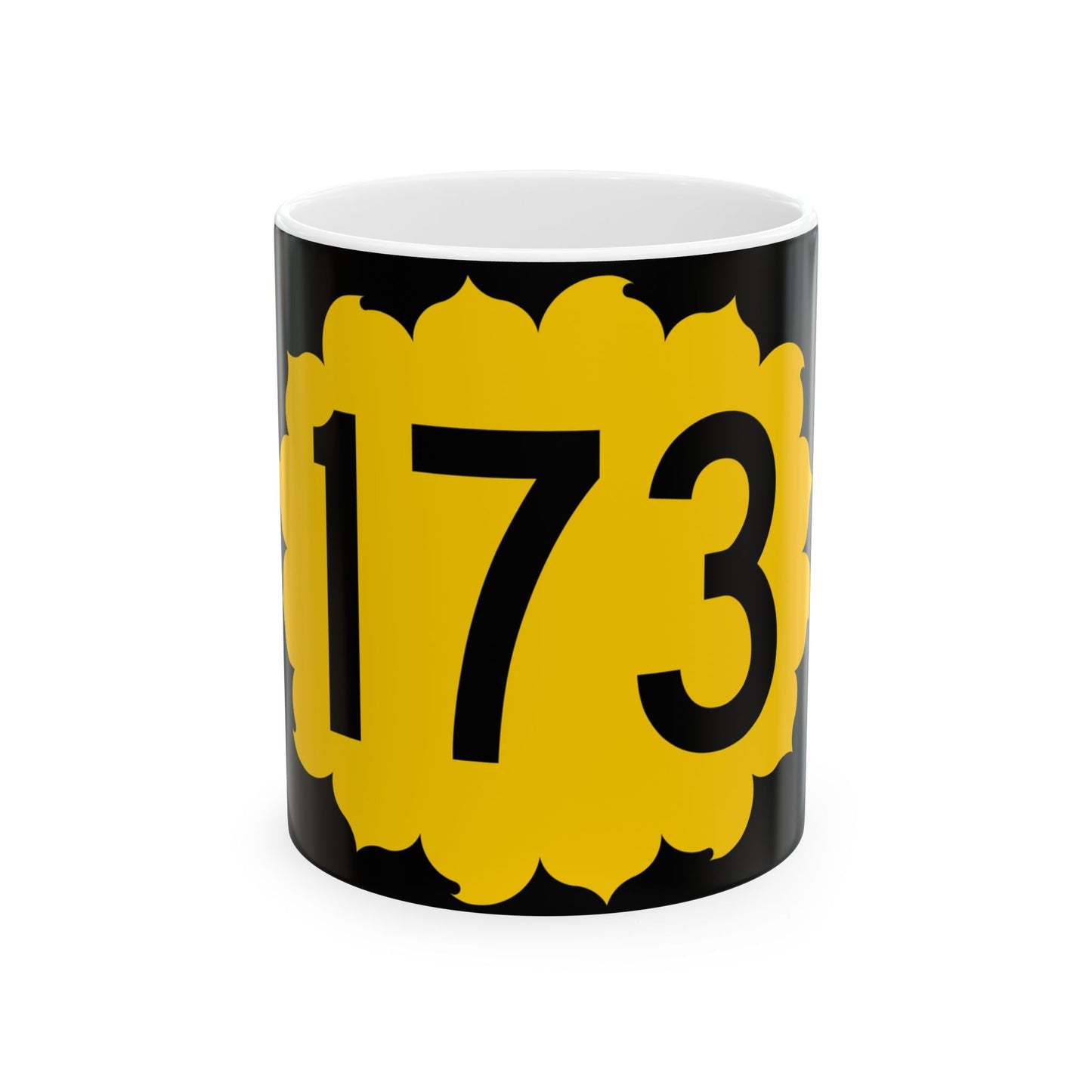 K-173 (Kansas) (Road Sign) White Coffee Mug