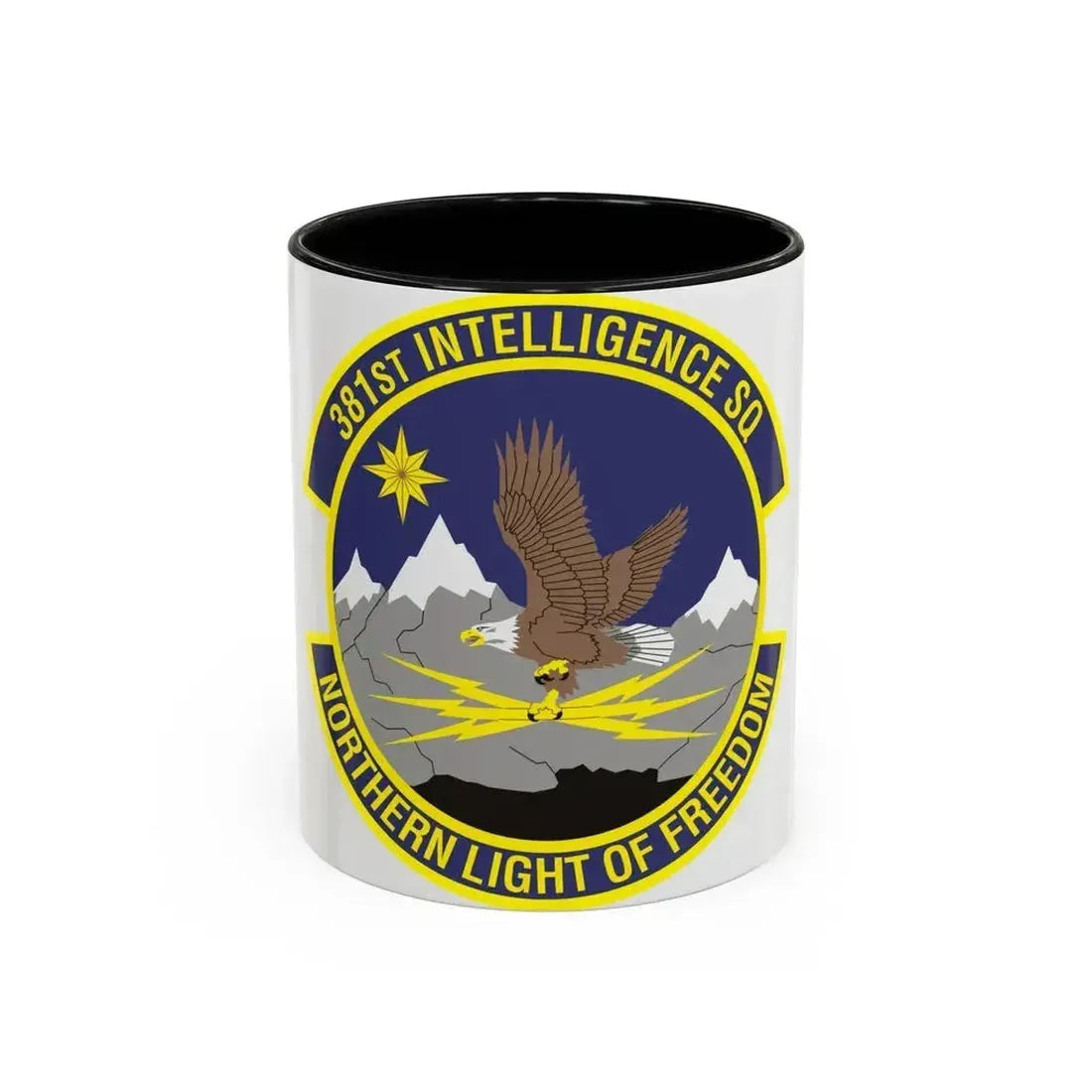 381st Intelligence Squadron (U.S. Air Force) Accent Coffee Mug 11oz Black - Go Mug Yourself
