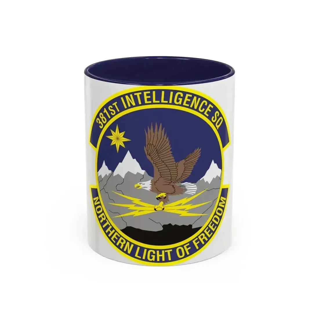 381st Intelligence Squadron (U.S. Air Force) Accent Coffee Mug 11oz Navy - Go Mug Yourself