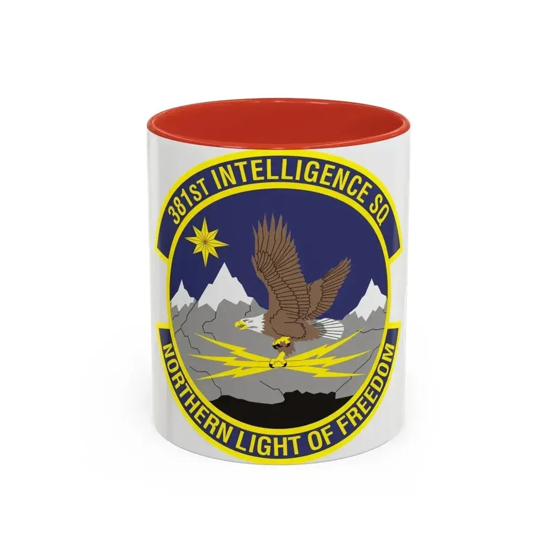381st Intelligence Squadron (U.S. Air Force) Accent Coffee Mug 11oz Red - Go Mug Yourself
