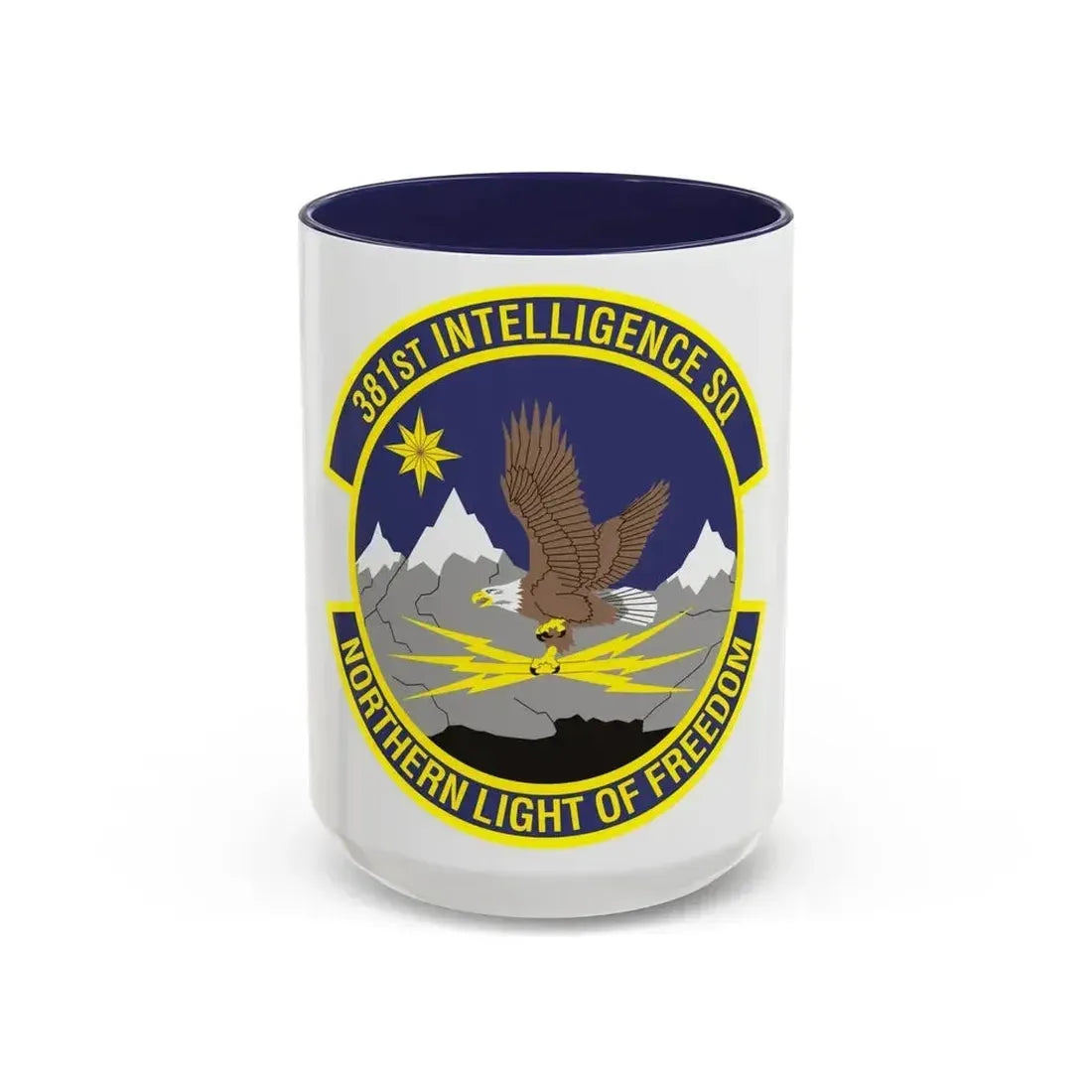 381st Intelligence Squadron (U.S. Air Force) Accent Coffee Mug 15oz Navy - Go Mug Yourself