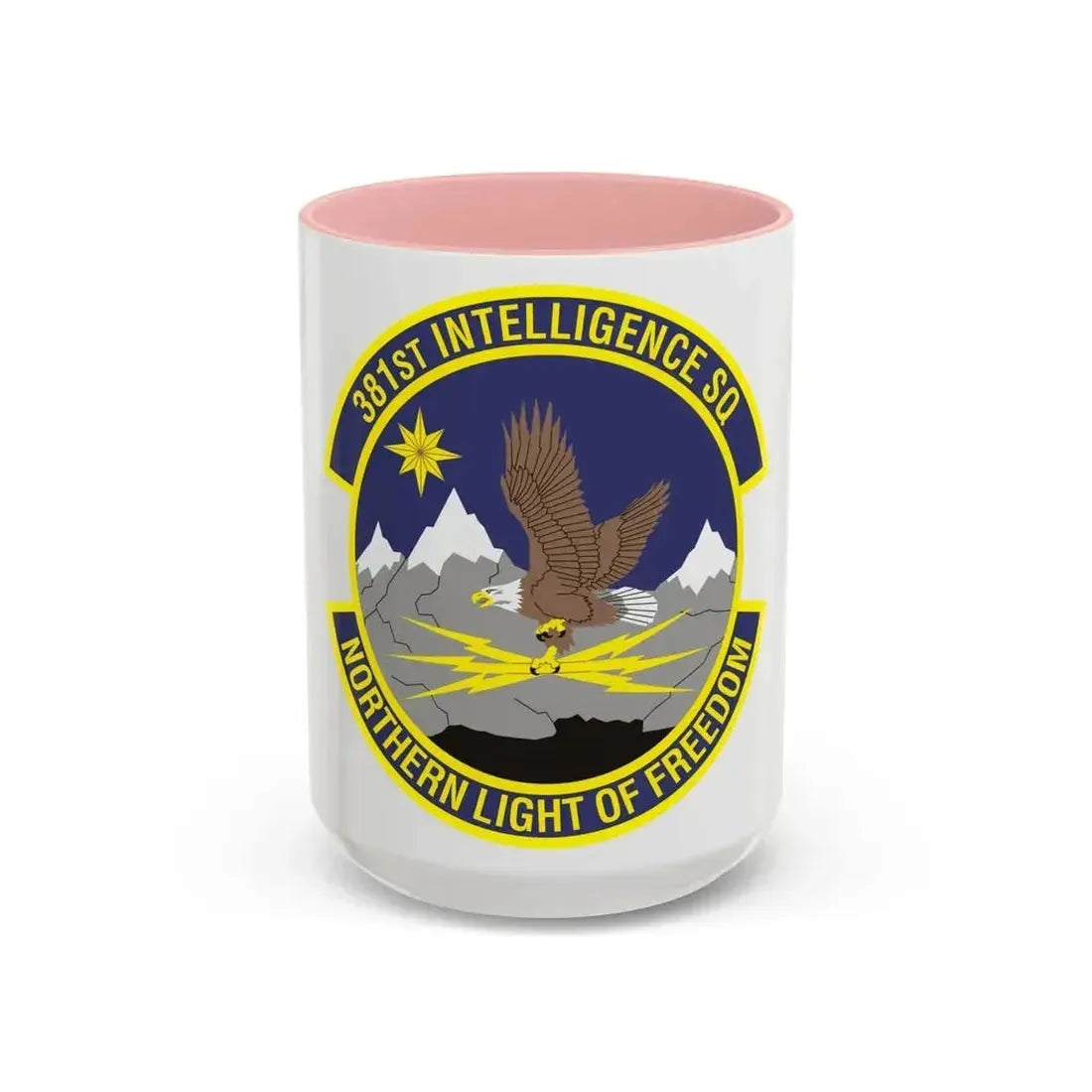 381st Intelligence Squadron (U.S. Air Force) Accent Coffee Mug 15oz Pink - Go Mug Yourself