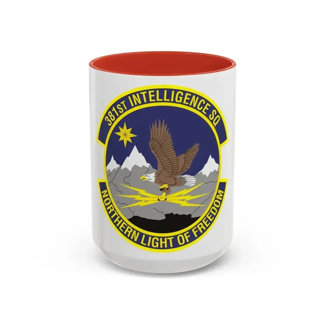 381st Intelligence Squadron (U.S. Air Force) Accent Coffee Mug 15oz Red - Go Mug Yourself