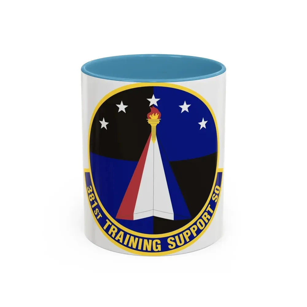 381st Training Support Squadron (U.S. Air Force) Accent Coffee Mug 11oz Light Blue - Go Mug Yourself