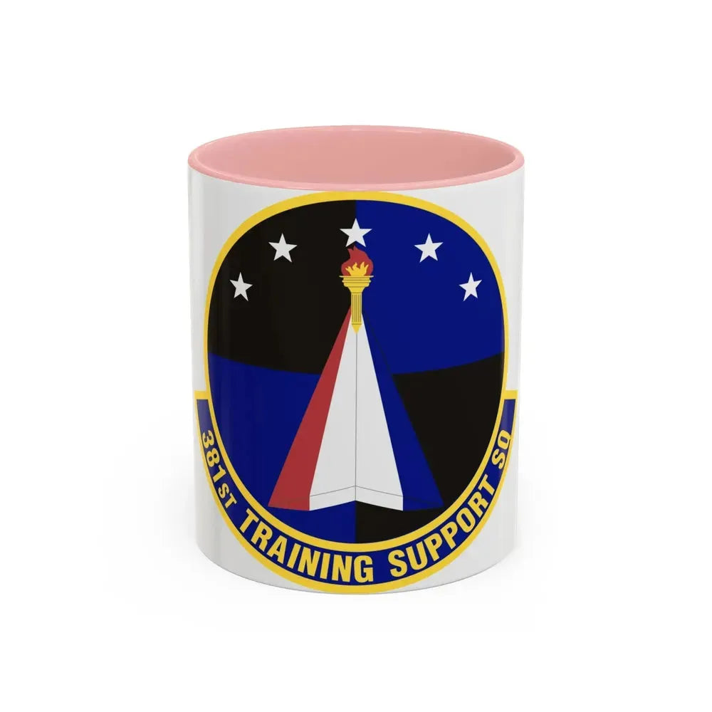 381st Training Support Squadron (U.S. Air Force) Accent Coffee Mug 11oz Pink - Go Mug Yourself