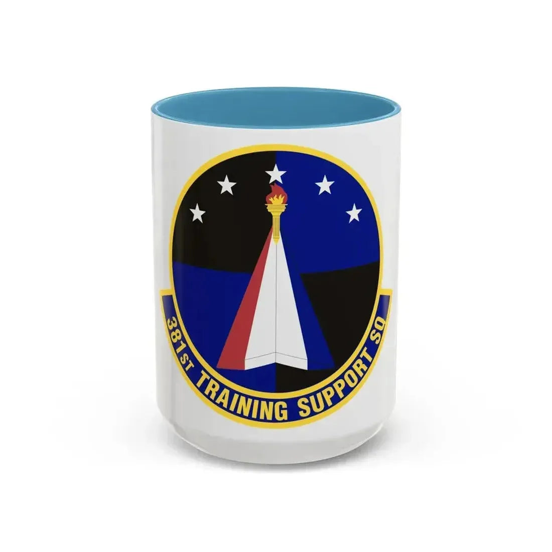 381st Training Support Squadron (U.S. Air Force) Accent Coffee Mug 15oz Light Blue - Go Mug Yourself