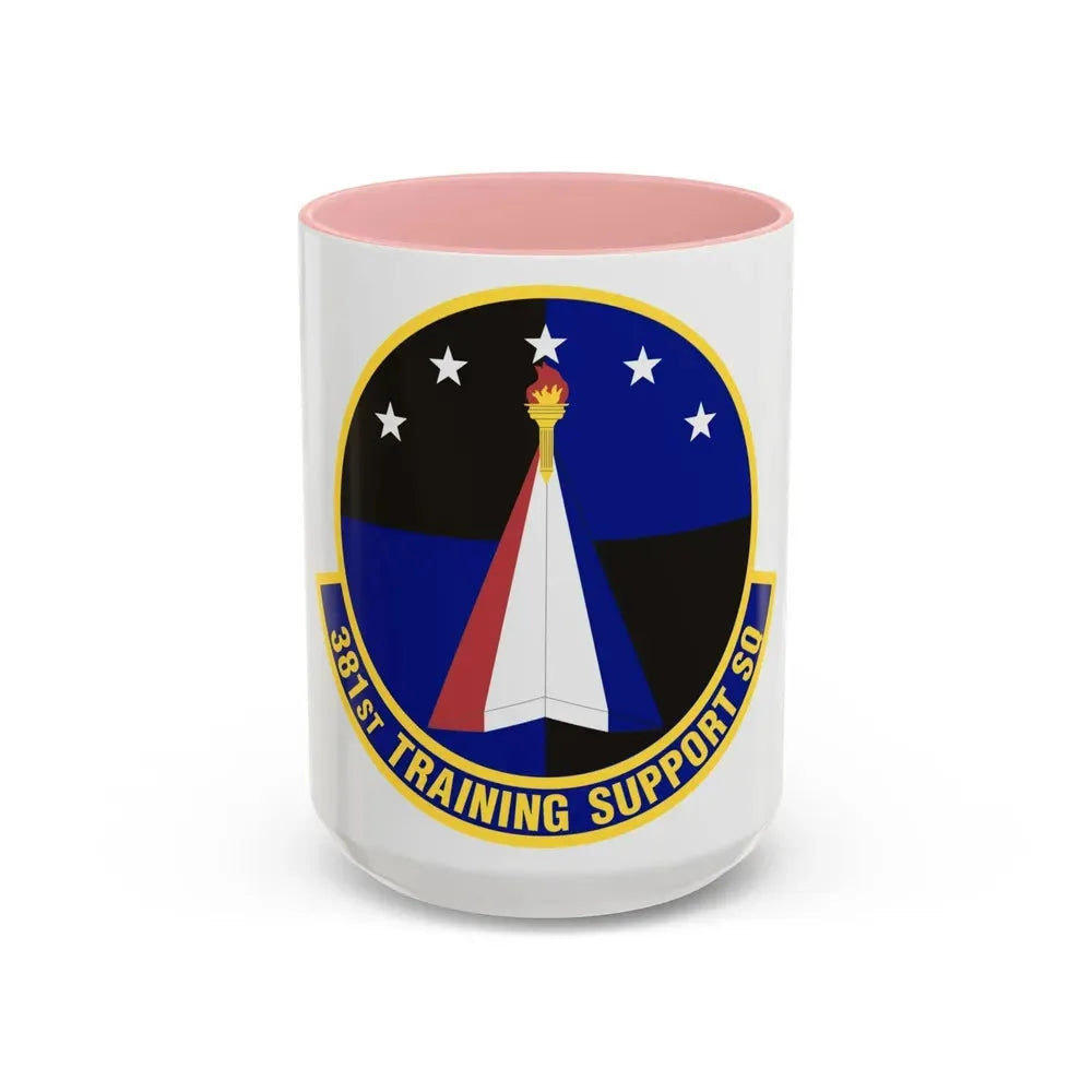 381st Training Support Squadron (U.S. Air Force) Accent Coffee Mug 15oz Pink - Go Mug Yourself
