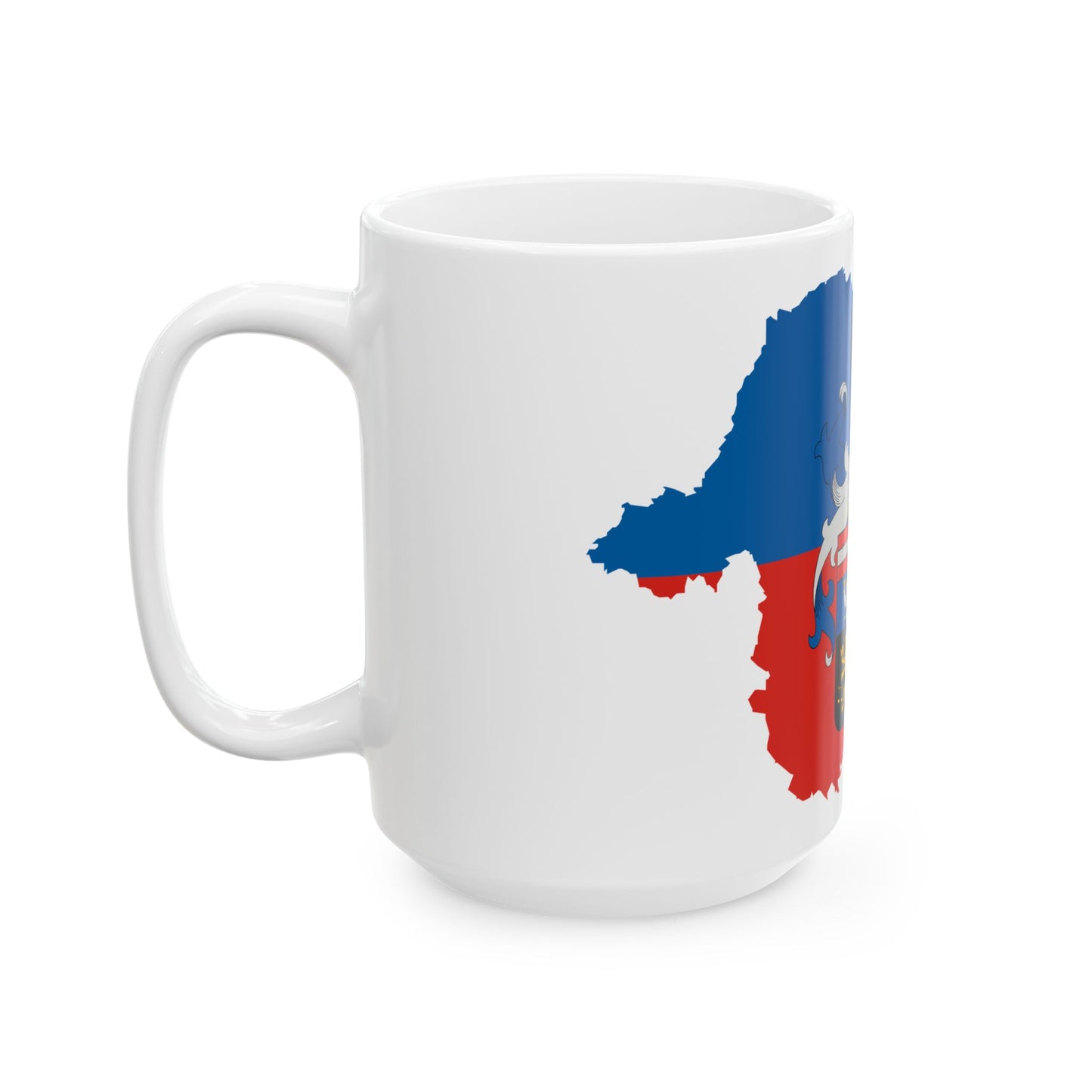 Flag-map of Borsod-Abauj-Zemplen County (Hungary) White Coffee Mug