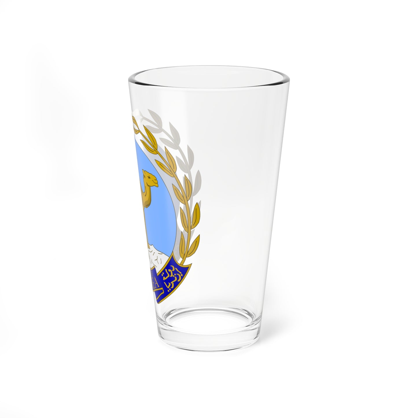 Emblem of Eritrea or argent azur bleu ciel (Spain) (Coat of Arms) Pint Glass 16oz
