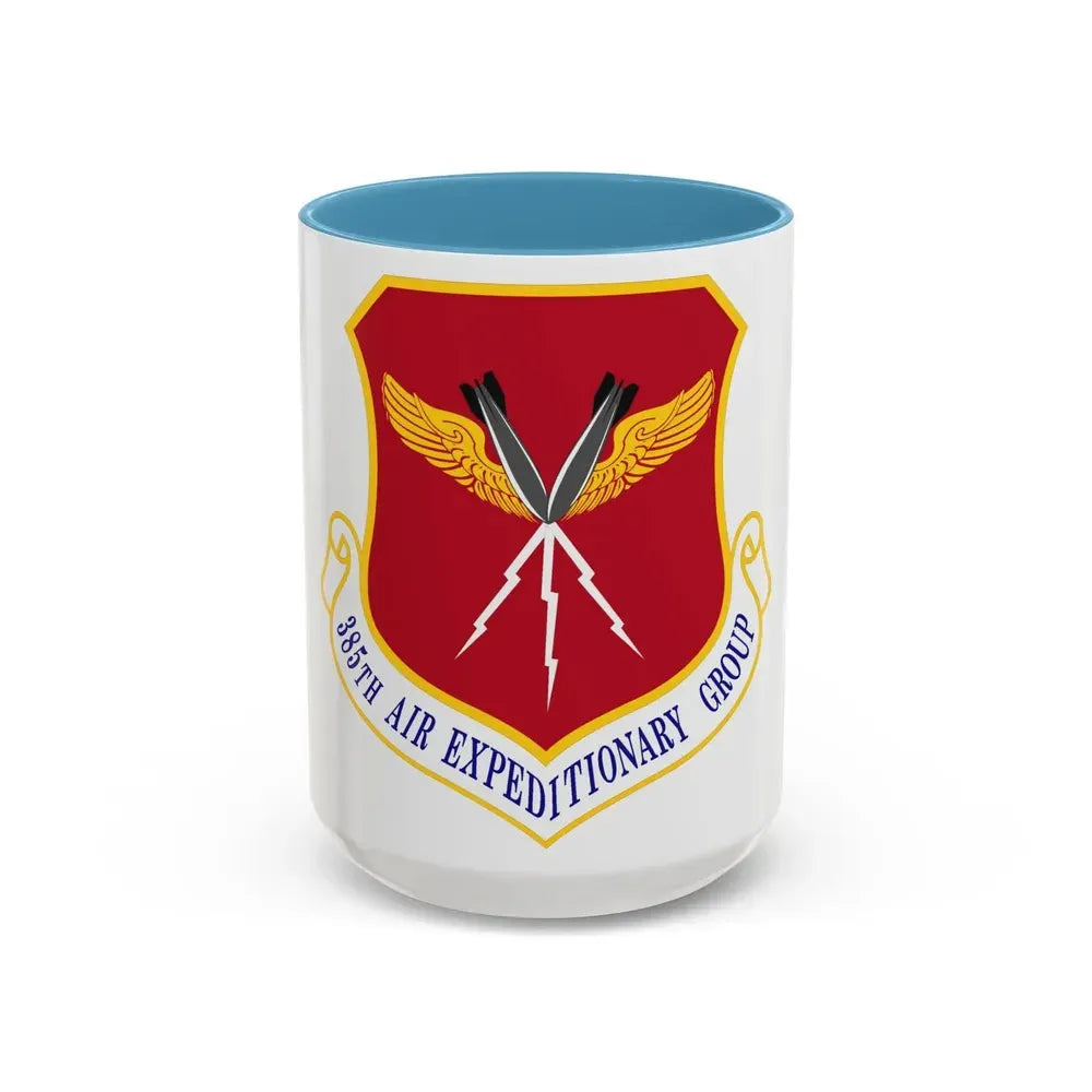 385th Air Expeditionary Group (U.S. Air Force) Accent Coffee Mug 15oz Light Blue - Go Mug Yourself