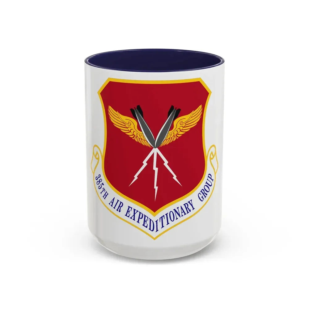 385th Air Expeditionary Group (U.S. Air Force) Accent Coffee Mug 15oz Navy - Go Mug Yourself