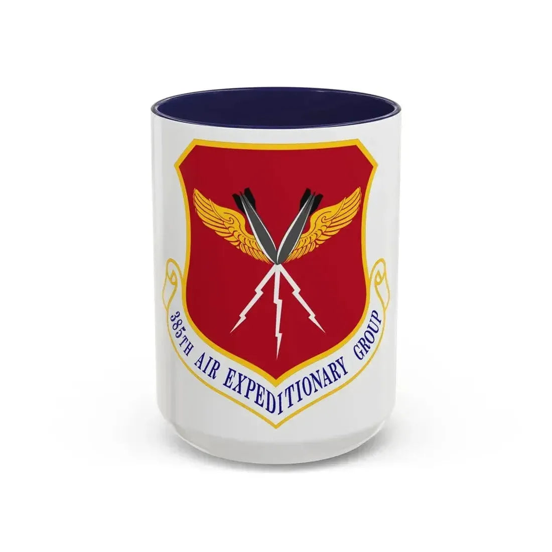 385th Air Expeditionary Group (U.S. Air Force) Accent Coffee Mug 15oz Navy - Go Mug Yourself