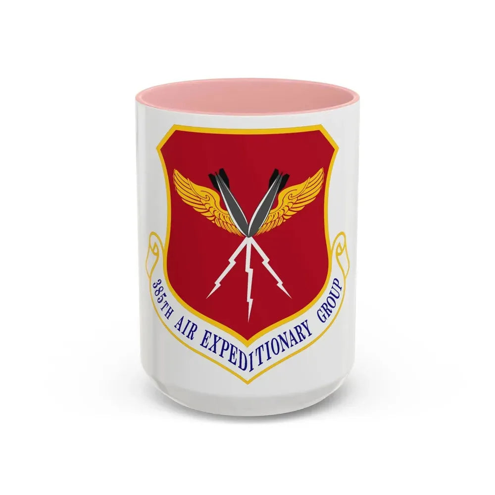 385th Air Expeditionary Group (U.S. Air Force) Accent Coffee Mug 15oz Pink - Go Mug Yourself