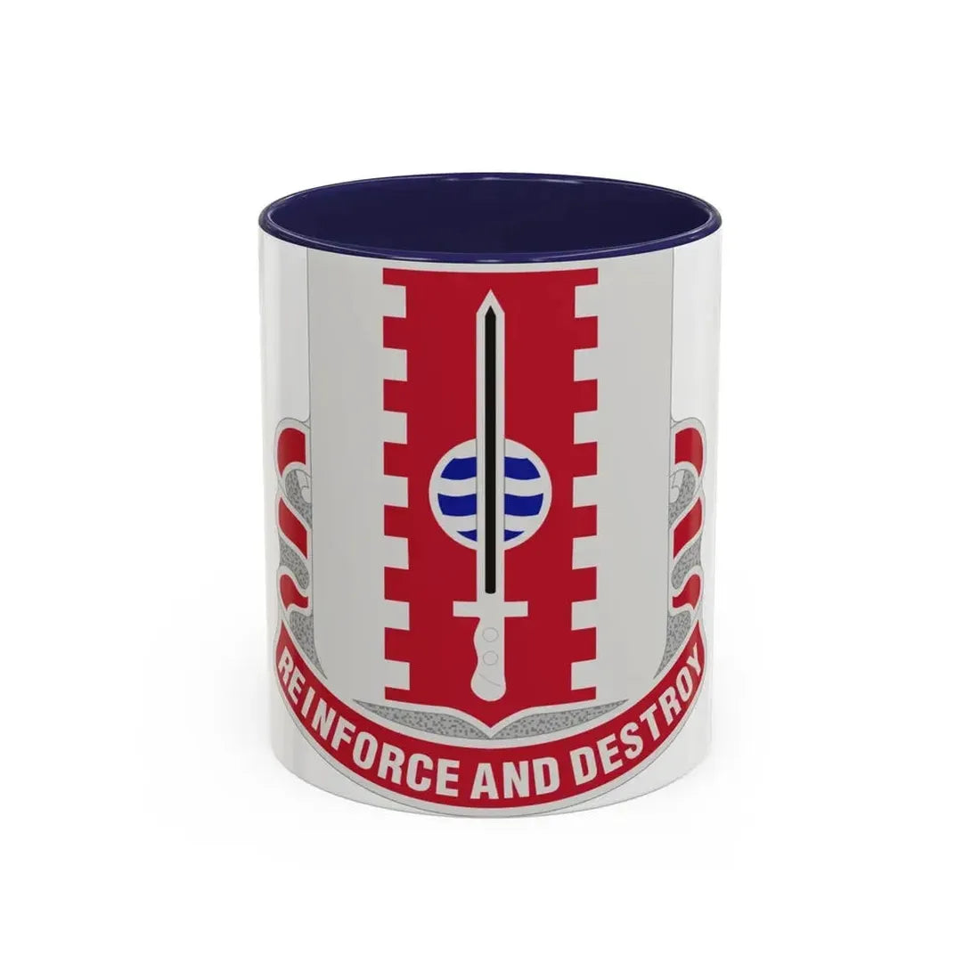 386 Engineer Battalion (U.S. Army) Accent Coffee Mug 11oz Navy - Go Mug Yourself
