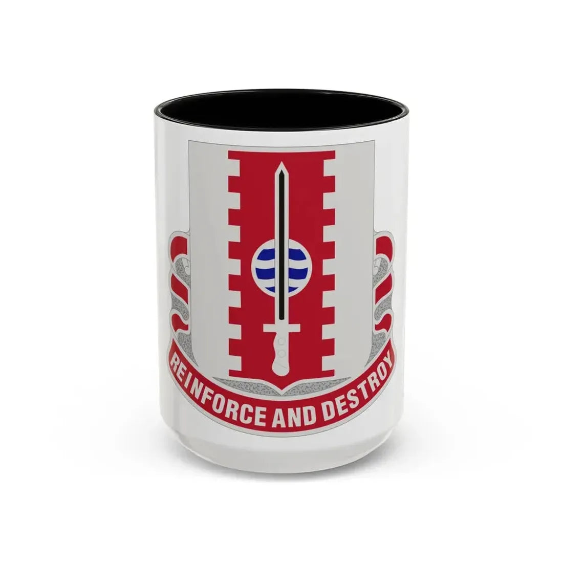 386 Engineer Battalion (U.S. Army) Accent Coffee Mug 15oz Black - Go Mug Yourself