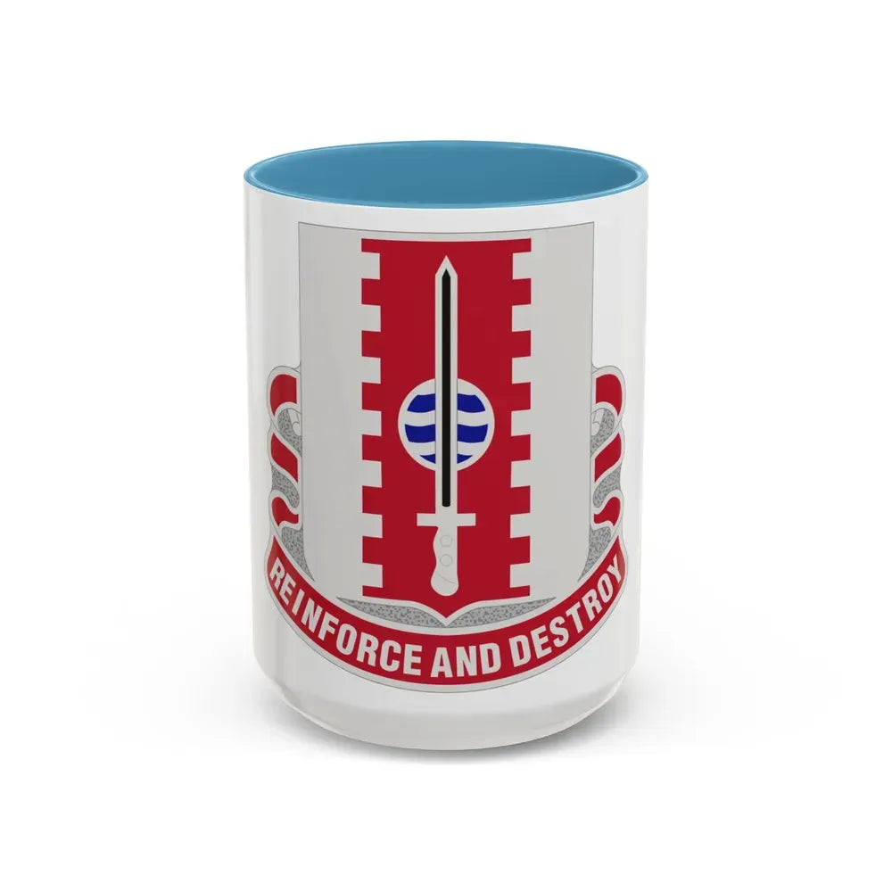 386 Engineer Battalion (U.S. Army) Accent Coffee Mug 15oz Light Blue - Go Mug Yourself