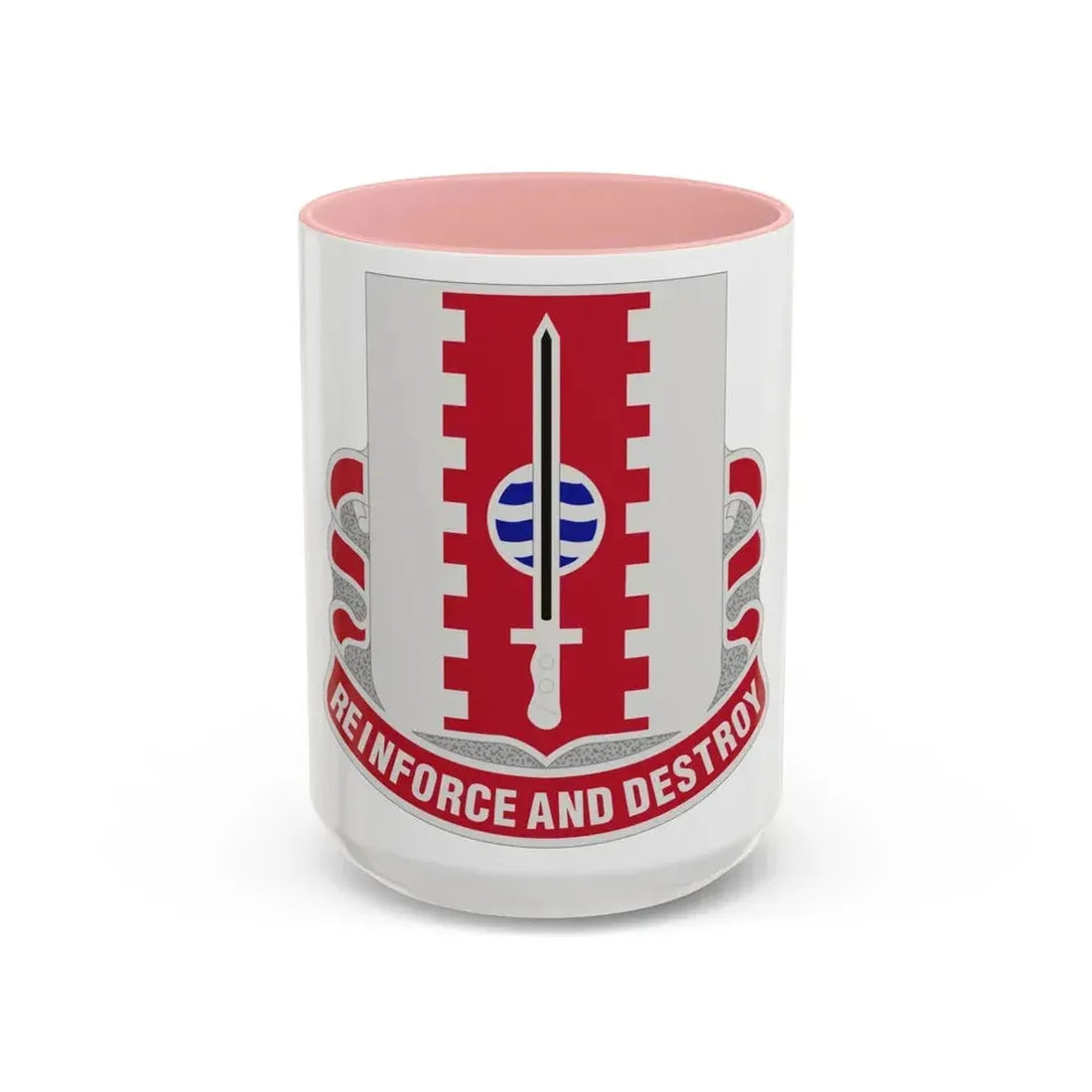 386 Engineer Battalion (U.S. Army) Accent Coffee Mug 15oz Pink - Go Mug Yourself