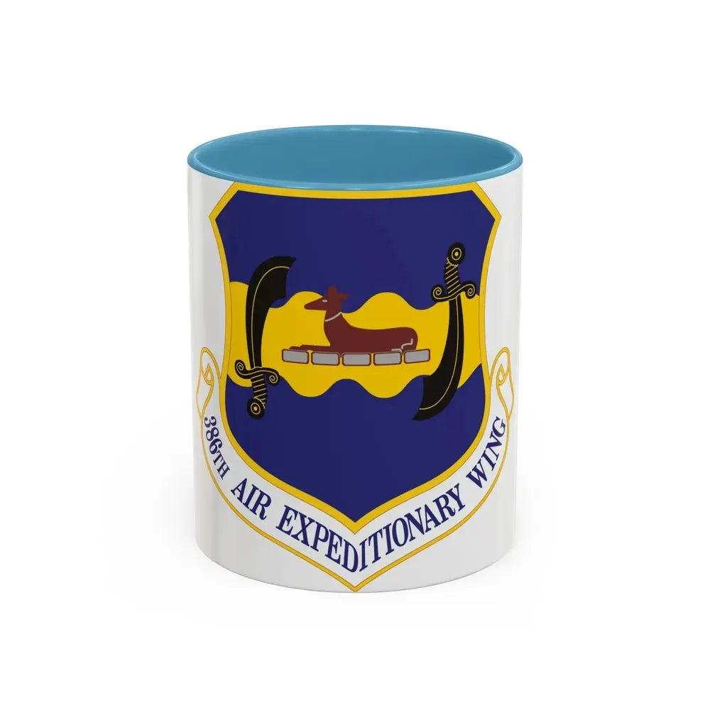 386th Air Expeditionary Wing (U.S. Air Force) Accent Coffee Mug 11oz Light Blue - Go Mug Yourself