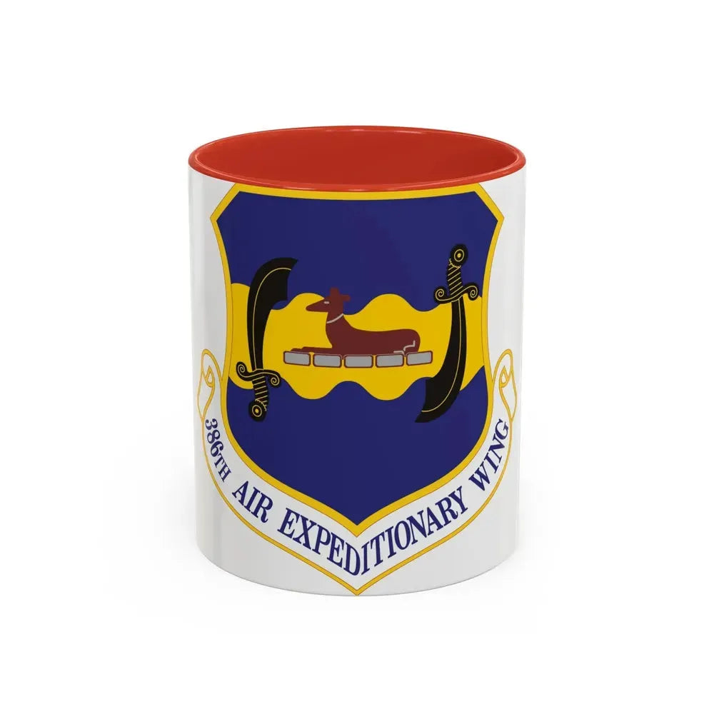386th Air Expeditionary Wing (U.S. Air Force) Accent Coffee Mug 11oz Red - Go Mug Yourself