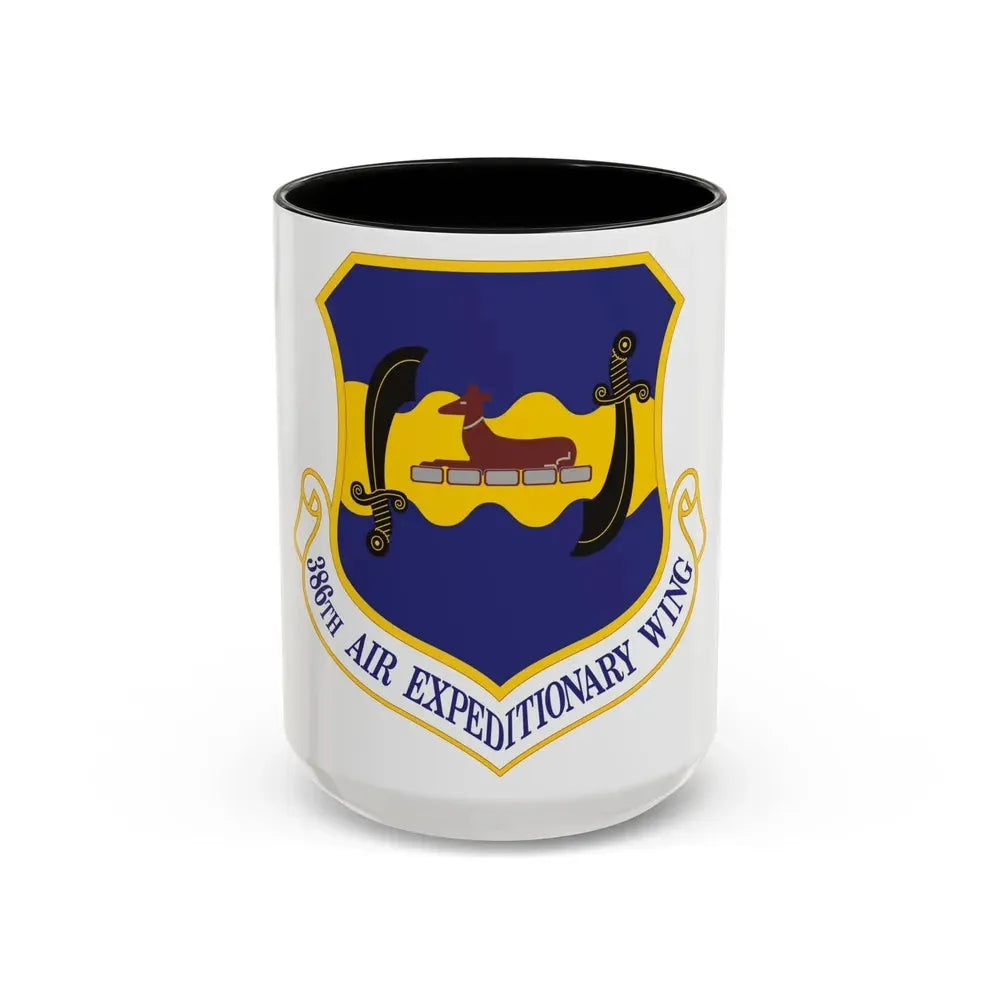 386th Air Expeditionary Wing (U.S. Air Force) Accent Coffee Mug 15oz Black - Go Mug Yourself