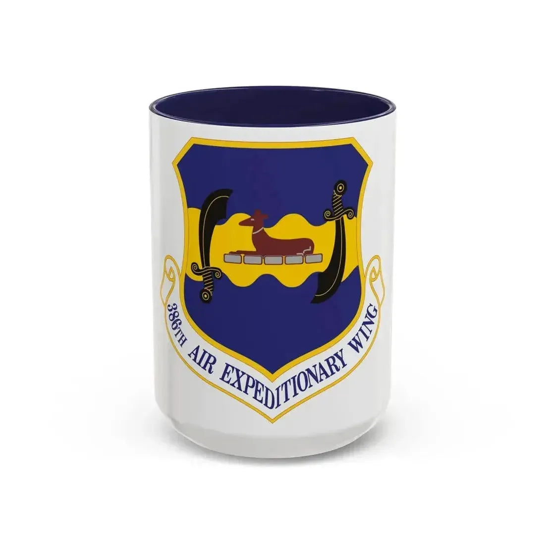 386th Air Expeditionary Wing (U.S. Air Force) Accent Coffee Mug 15oz Navy - Go Mug Yourself