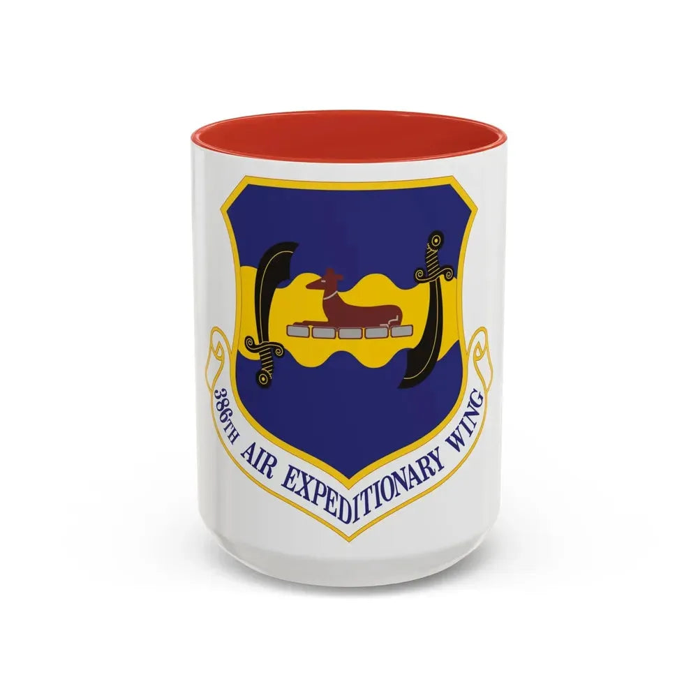 386th Air Expeditionary Wing (U.S. Air Force) Accent Coffee Mug 15oz Red - Go Mug Yourself