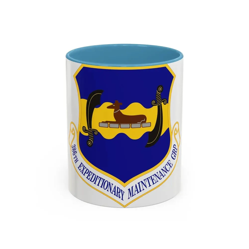 386th Expeditionary Maintenance Group (U.S. Air Force) Accent Coffee Mug 11oz Light Blue - Go Mug Yourself