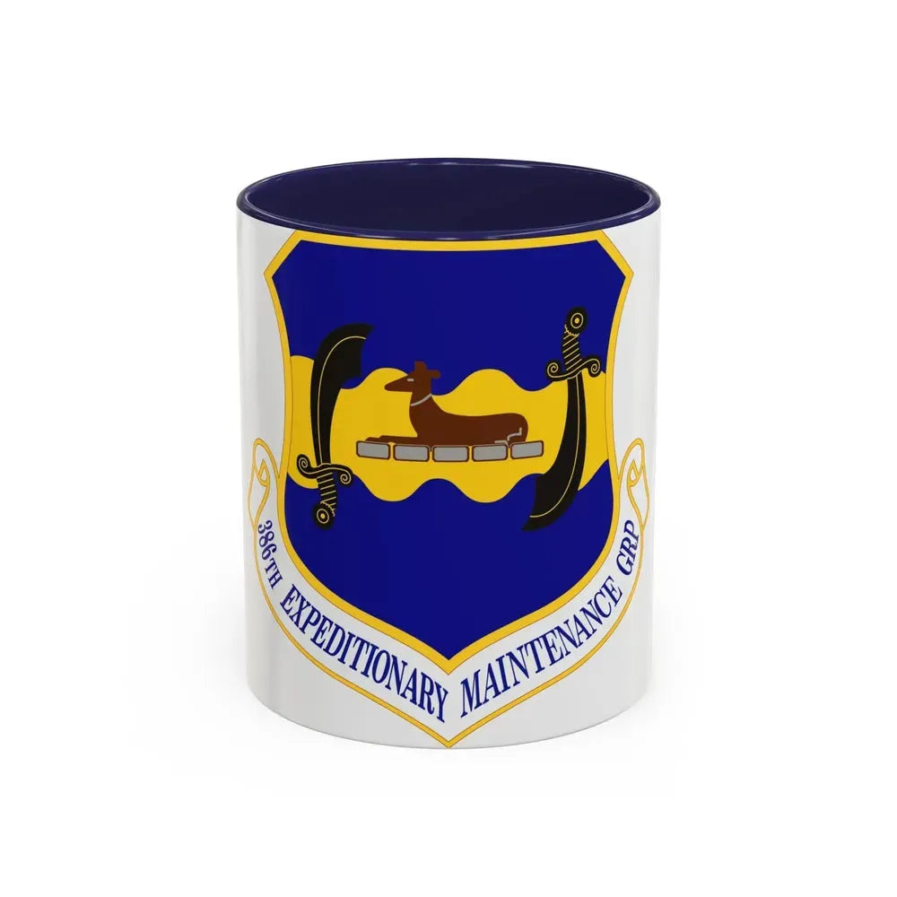 386th Expeditionary Maintenance Group (U.S. Air Force) Accent Coffee Mug 11oz Navy - Go Mug Yourself
