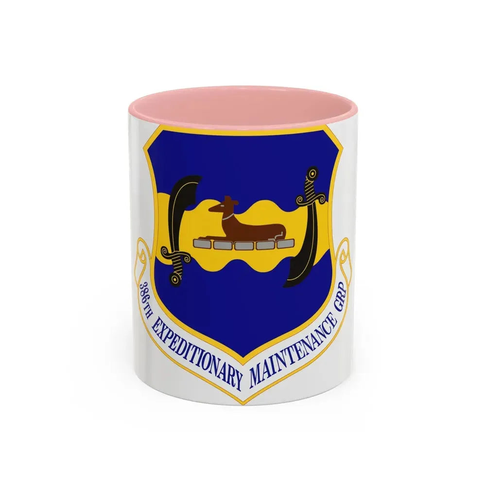 386th Expeditionary Maintenance Group (U.S. Air Force) Accent Coffee Mug 11oz Pink - Go Mug Yourself