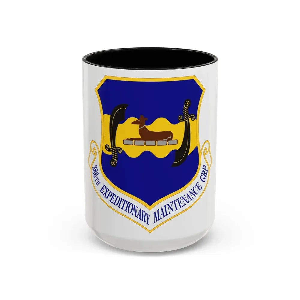 386th Expeditionary Maintenance Group (U.S. Air Force) Accent Coffee Mug 15oz Black - Go Mug Yourself