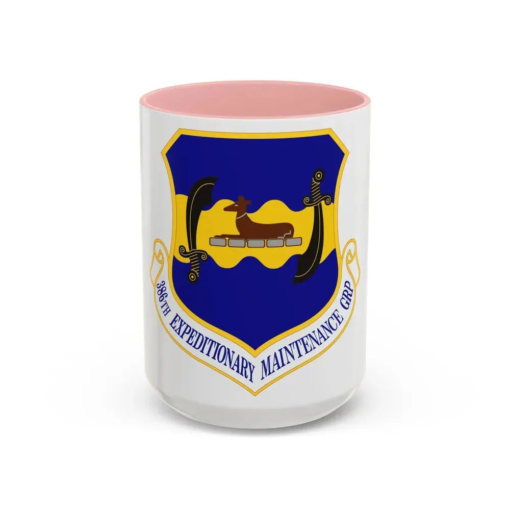 386th Expeditionary Maintenance Group (U.S. Air Force) Accent Coffee Mug 15oz Pink - Go Mug Yourself