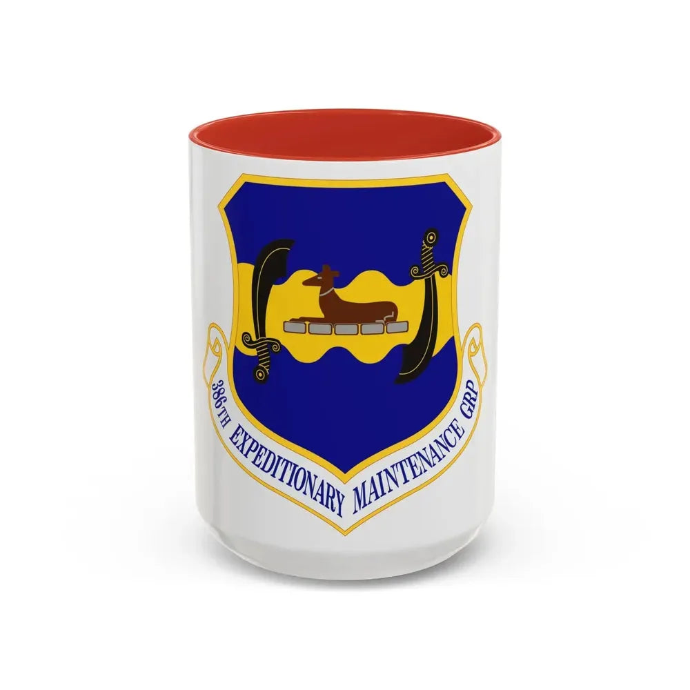 386th Expeditionary Maintenance Group (U.S. Air Force) Accent Coffee Mug 15oz Red - Go Mug Yourself