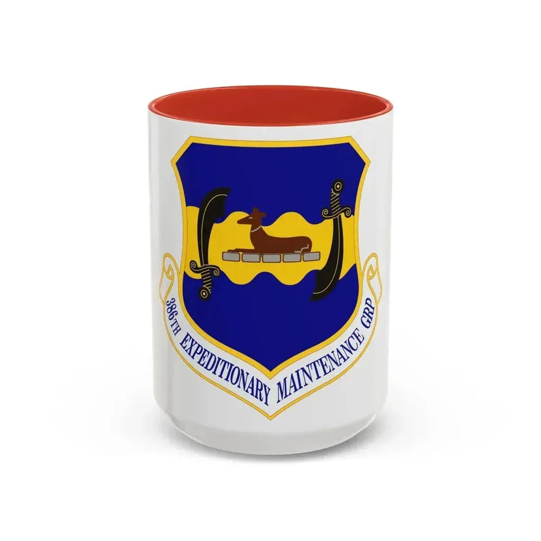 386th Expeditionary Maintenance Group (U.S. Air Force) Accent Coffee Mug 15oz Red - Go Mug Yourself